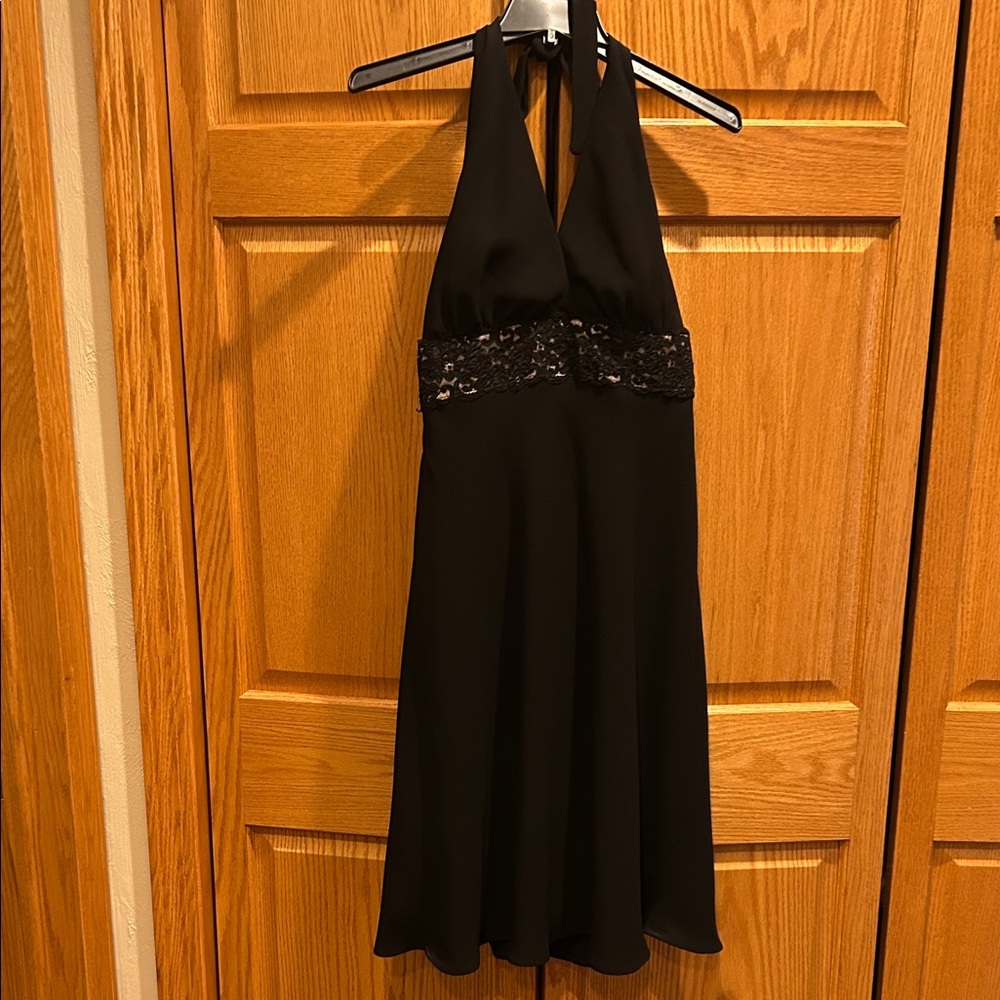 Elegant Black Jones Wear Halter Dress